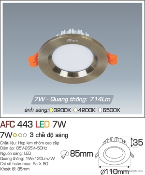 Đèn led âm trần Anfaco AFC 443 - 7W 1C