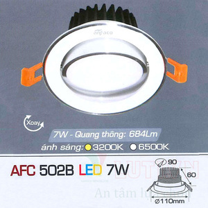 Đèn led âm trần Anfaco AFC 502B - 7W