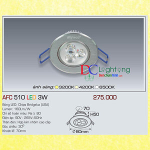 Đèn led âm trần Anfaco AFC 510 - 3W