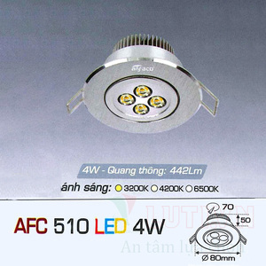 Đèn led âm trần Anfaco AFC 510 - 4W
