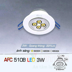 Đèn led âm trần Anfaco AFC 510B - 3W