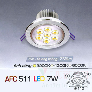 Đèn led âm trần Anfaco AFC 511 - 7W