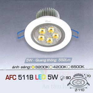 Đèn led âm trần Anfaco AFC 511B - 5W