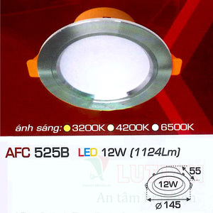 Đèn led âm trần Anfaco AFC 525B - 12W