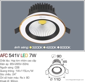 Đèn led âm trần Anfaco AFC 541V - 7W