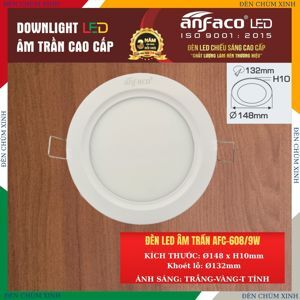 Đèn led âm trần Anfaco AFC 608 - 9W
