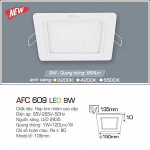 Đèn led âm trần Anfaco AFC 609 - 9W