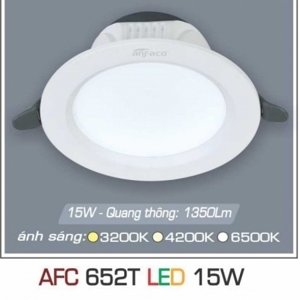 Đèn led âm trần Anfaco AFC 652T - 15W