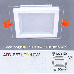 Đèn led âm trần Anfaco AFC 667 - 12W