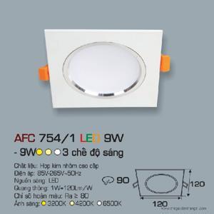 Đèn led âm trần Anfaco AFC 754/1 - 9W 3CĐ
