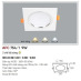 Đèn led âm trần Anfaco AFC 754/1 - 9W 3CĐ