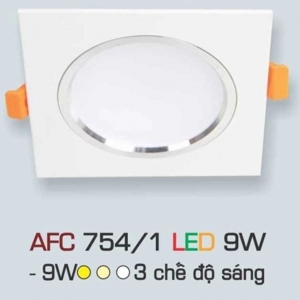 Đèn led âm trần Anfaco AFC 754/1 - 9W 3CĐ