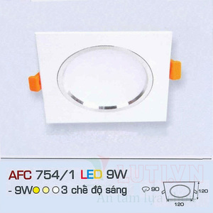 Đèn led âm trần Anfaco AFC 754/1 - 9W