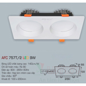 Đèn led âm trần Anfaco AFC 757T/2 - 9W