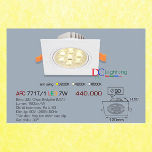 Đèn led âm trần Anfaco AFC 771T/1 - 7W