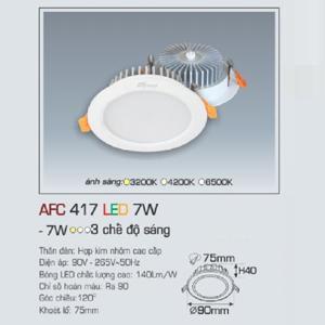 Đèn led âm trần Anfaco AFC-417 - 7W, 1CĐ