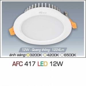 Đèn led âm trần Anfaco AFC-417 - 12W, 1CĐ