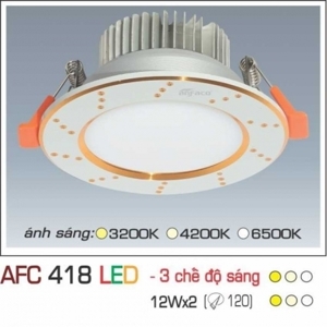 Đèn led âm trần Anfaco AFC 418 - 12W 3CĐ