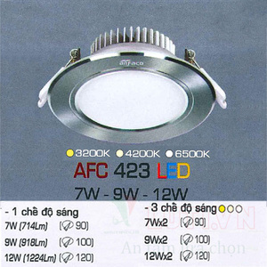 Đèn led âm trần Anfaco AFC-423- 9W, 1CĐ
