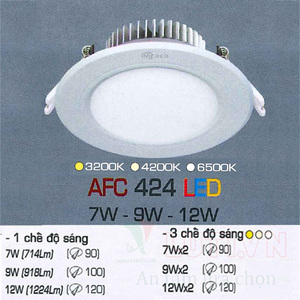 Đèn led âm trần Anfaco AFC-424 - 12W, 1CĐ