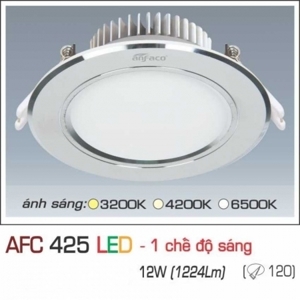 Đèn led âm trần Anfaco AFC 425 - 12W, 1CĐ