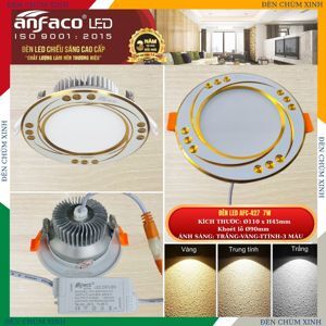 Đèn led âm trần Anfaco AFC 427 - 7W, 1CĐ