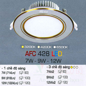 Đèn led âm trần Anfaco AFC 428 - 9W, 1CĐ