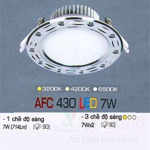 Đèn led âm trần Anfaco AFC-430 - 7W, 1CĐ