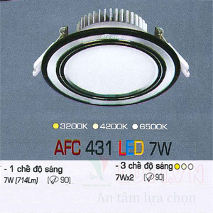 Đèn led âm trần Anfaco AFC-431 - 7W, 3CĐ