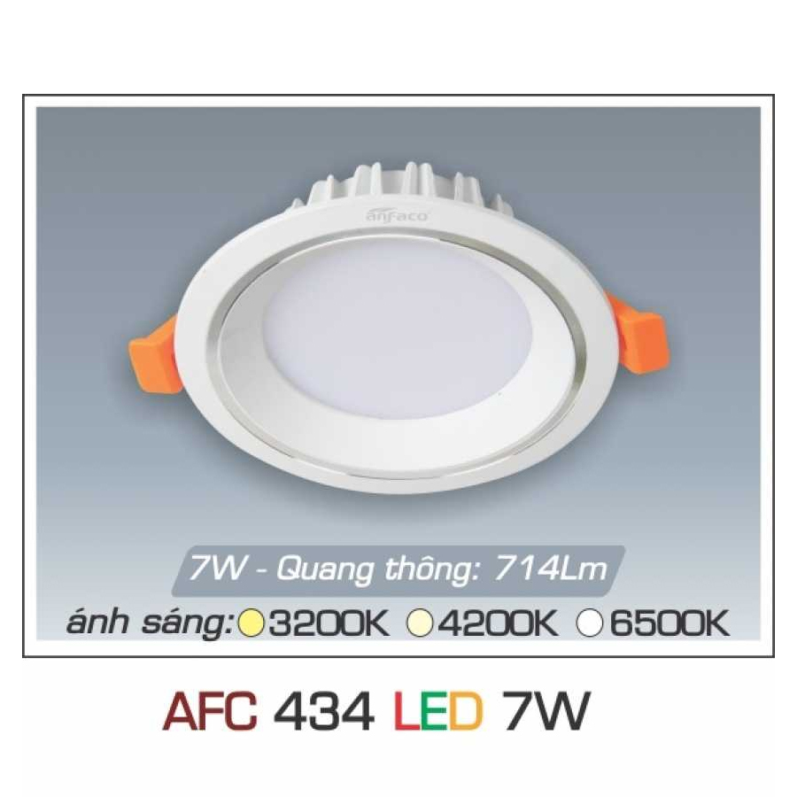 Đèn led âm trần Anfaco AFC-434 - 7W, 1CĐ