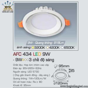 Đèn led âm trần Anfaco AFC-434 - 9W, 1CĐ