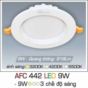 Đèn led âm trần Anfaco AFC-442 - 9W, 1CĐ