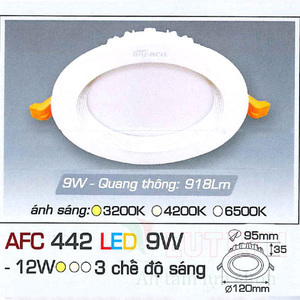 Đèn led âm trần Anfaco AFC-442 - 9W, 1CĐ