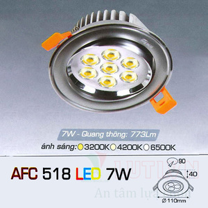 Đèn led âm trần Anfaco AFC-518-7W