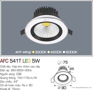 Đèn led âm trần Anfaco AFC-541T - 5W