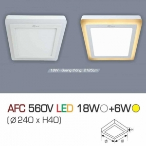 Đèn led âm trần Anfaco AFC 560V - 18W+6W