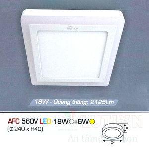 Đèn led âm trần Anfaco AFC 560V - 18W+6W