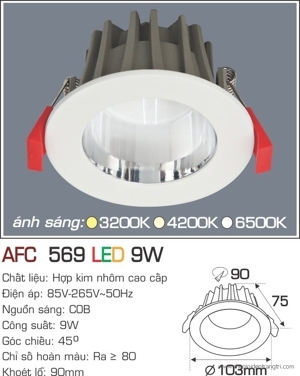 Đèn led âm trần Anfaco AFC-569 - 9W