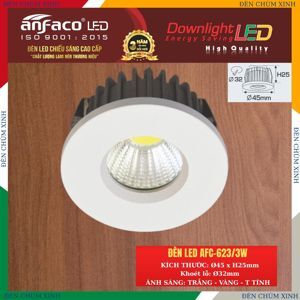 Đèn led âm trần Anfaco AFC-623 - 3W