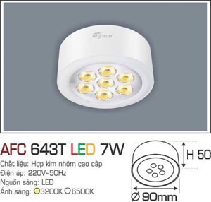 Đèn led âm trần Anfaco AFC 643T - 7W