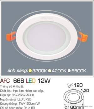 Đèn led âm trần Anfaco AFC-666 - 12W
