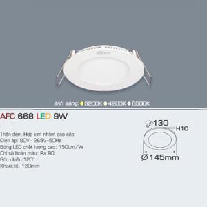 Đèn led âm trần Anfaco AFC-668 - 9W, 1CĐ