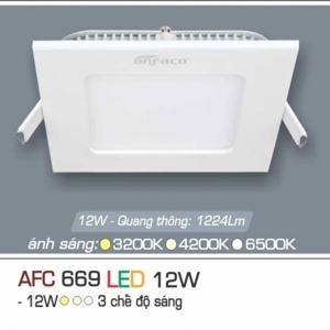 Đèn led âm trần Anfaco AFC-669 - 12W, 3CĐ