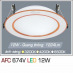 Đèn led âm trần Anfaco AFC-674V - 12W, 1CĐ