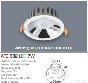Đèn led âm trần Anfaco AFC-682 - 7W