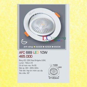 Đèn led âm trần Anfaco AFC-689 - 10W