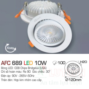 Đèn led âm trần Anfaco AFC-689 - 10W