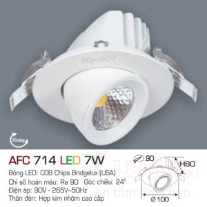 Đèn led âm trần Anfaco AFC-714 - 7W