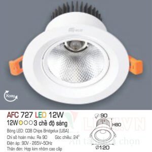 Đèn led âm trần Anfaco AFC-727 - 12W