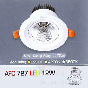 Đèn led âm trần Anfaco AFC-727 - 12W
